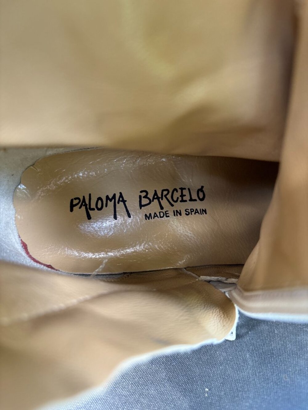 RARE Paloma Barcelo Tan Mid-Calf Leather Boots. NEVER WORN Size 7 - Picture 11 of 11